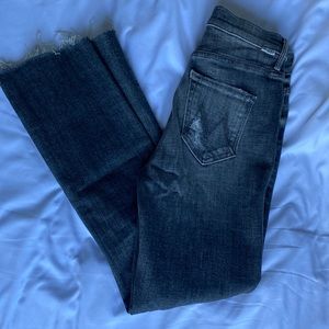Black denim wash Mother jeans